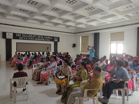 Participants learning in a room